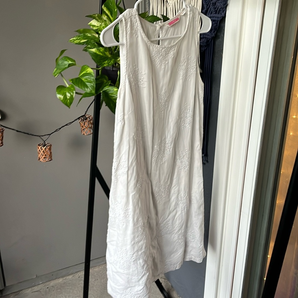 Large White Floral Dress